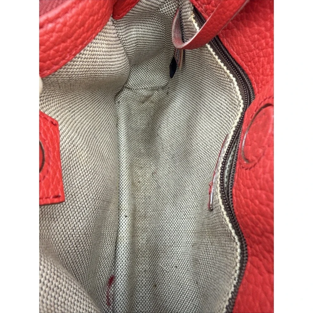 Dooney & Bourke Red Pebbled Leather Purse Satchel Bag